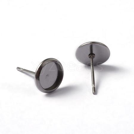 Tarnish Resistant 304 Stainless Steel Stud Earring Settings STAS-L182-16-1