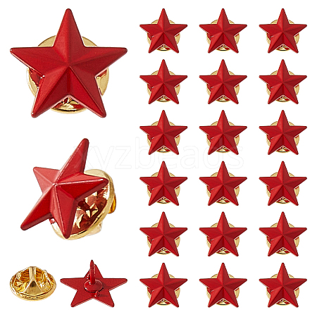 Star Alloy Pin Brooches AJEW-FH0006-07B-G-1