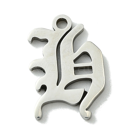 201 Stainless Steel Pendants STAS-B055-01P-H-1