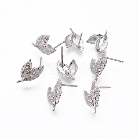 Brass Stud Earring Findings LS-KK-F738-43P-1