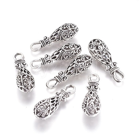 Tibetan Style Alloy Pendants TIBEP-L006-016AS-1