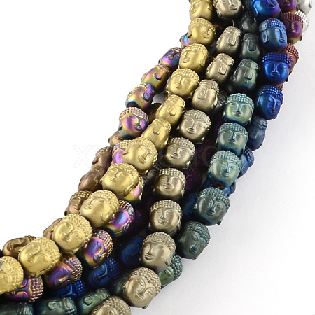 Electroplated Matte Non-magnetic Synthetic Hematite Beads Strands G-R259-48-1
