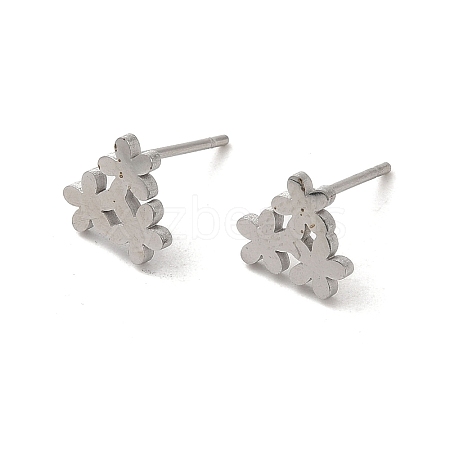 Non-Tarnish 304 Stainless Steel Stud Earrings EJEW-P244-01P-1