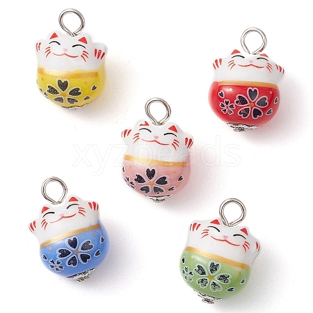 Handmade Porcelain Pendants PALLOY-JF03134-1