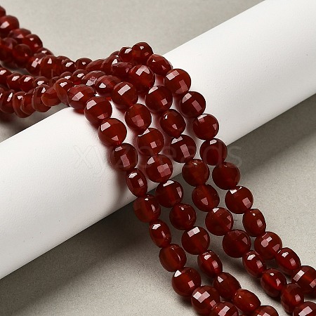 Natural Carnelian(Dyed & Heated) Beads Strands G-C179-A6mm-24-1