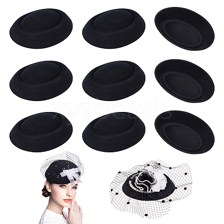 Cloth Flat Round Fascinator Hat Base for Millinery AJEW-WH0083-18F-1