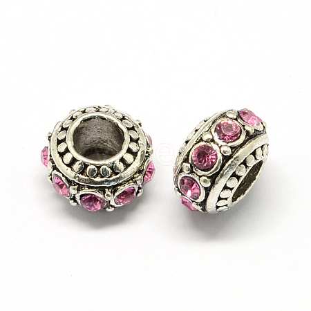 Alloy Rhinestone European Beads MPDL-R036-01J-1