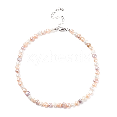 Natural Pearl Beaded Necklace for Women NJEW-JN03899-01-1