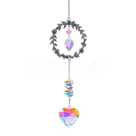 Christmas Wreath Glass Suncatchers PW-WG53303-02-1