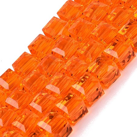 Transparent Glass Beads Strands GLAA-R041-8x8mm-A03-1
