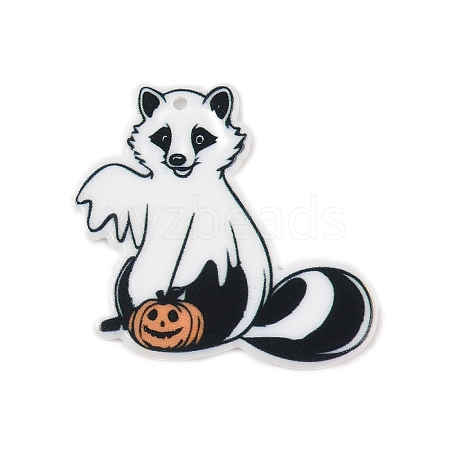 Halloween Theme Opaque Acrylic Pendants SACR-S034-08D-1