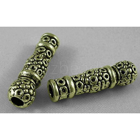 Tibetan Style Alloy Tube Beads X-MLF0658Y-1