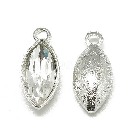 Alloy Glass Pendants PALLOY-T041-7x15mm-01-1