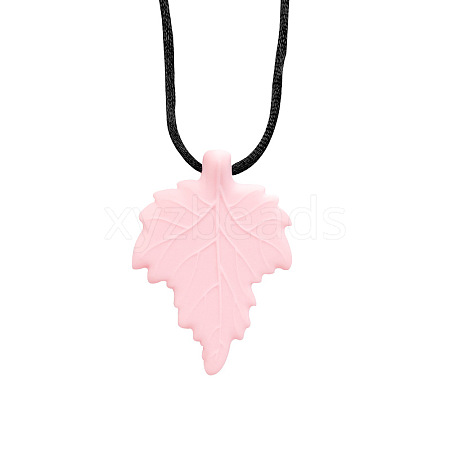 Leaf Food Grade Eco-Friendly Silicone Pendants PW-WG8283D-06-1