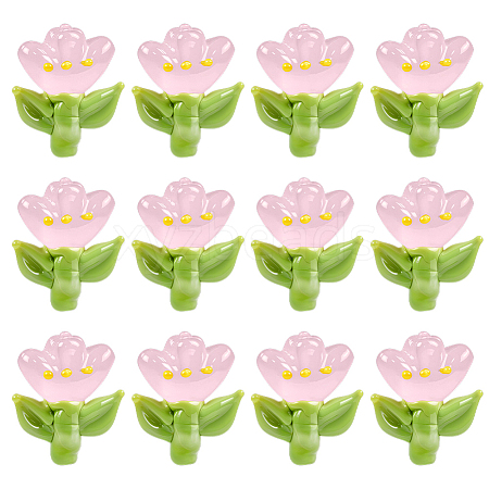 12Pcs Handmade Lampwork Beads LAMP-PA0001-03B-1