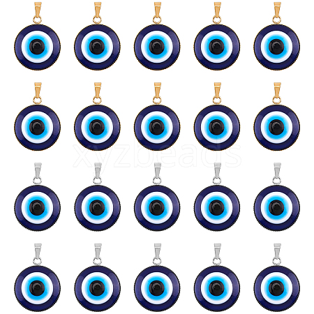 Handmade Evil Eye Lampwork Pendants STAS-NB0001-42-1