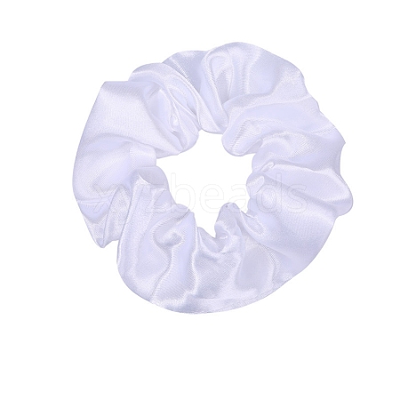 Solid Color Slick Cloth Ponytail Scrunchy Hair Ties PW-WG0966B-08-1