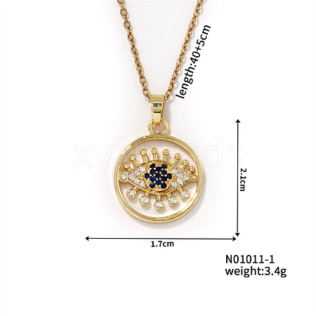 Fashionable Eye Brass Pendant Necklace OW4305-1-1