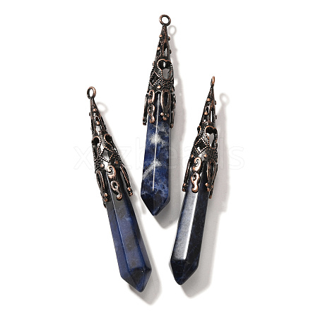 Natural Sodalite Pointed Big Pendants G-P560-02R-05-1