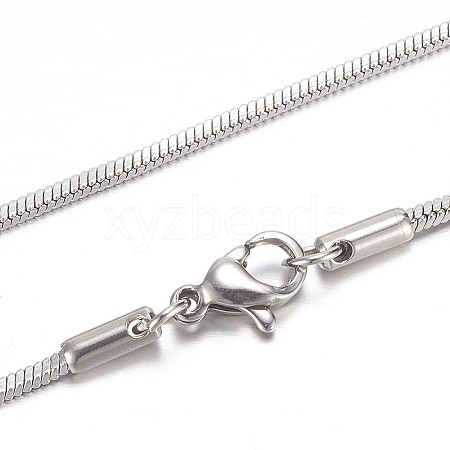 304 Stainless Steel Herringbone Chain Necklaces STAS-P101-48P-1
