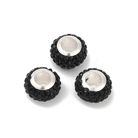 Alloy Rhinestone Clay Pave Beads ALRI-D300-03S-10-1