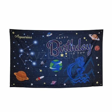 Constellation/Zodiac Sign Polyester Hanging Wall Tapestry AJEW-H108-C10-1