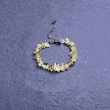 Natural Citrine Chip Beaded Bracelets for Women IW6789-60-1