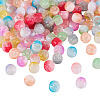 180Pcs 9 Colors Two Tone Transparent Crackle Glass Beads Strands GLAA-TA0001-97-10