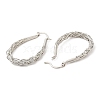 Brass Hoop Earrings EJEW-A102-03P-2