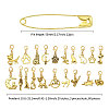 12Pcs 4 Styles Alloy Pendant Locking Stitch Markers HJEW-PH02471-2
