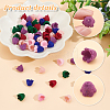 60Pcs 6 Colors Flocky Acrylic Beads MACR-PH0001-55-4
