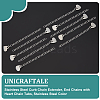 Unicraftale 40Pcs 304 Stainless Steel Curb Chain Extender FIND-UN0002-79-5