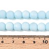 Frosted Opaque Glass Beads Strands GLAA-T032-P8mm-MBB10-4
