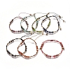 Adjustable Natural Gemstone Braided Bead Bracelets BJEW-L669-C-1