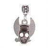 Skull Tibetan Style Alloy European Dangle Charms PALLOY-I116-35AS-2