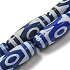 Blue Tibetan Style dZi Beads Strands TDZI-NH0001-B14-01-1