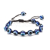 3Pcs 3 Style Natural Obsidian & Tiger Eye & Wood Stretch Bracelets Set BJEW-JB07622-5