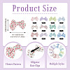 4Bags 4 Colors Cloth Bowknot Alligator Hair Clips PHAR-TA0001-20-4