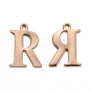 Ion Plating(IP) 304 Stainless Steel Alphabet Charms STAS-H122-R-RG-1