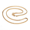 304 Stainless Steel Box Chain Necklaces X-STAS-O053-27G-1