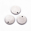 Non-Tarnish 201 Stainless Steel Stamping Blank Tag Pendants STAS-T058-10mm-P-1