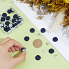 24 Bags Flat Round Cloth Cap Nail Buttons BUTT-BC0001-21B-3