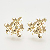 Brass Stud Earring Findings KK-T027-108G-1