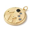 Rack Plating Brass Micro Pave Cubic Zirconia Enamel Pendants KK-A190-05G-2