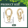 6Pcs Brass Spring Gate Rings KK-PH0012-70-4