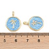 Brass Enamel Pendants KK-B157-15G-01-3