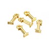 Golden Plated Alloy Letter Pendants X-PALLOY-J718-01G-I-2