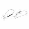 304 Stainless Steel Hoop Earrings Findings Kidney Ear Wires STAS-N092-138A-01-2