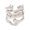 Multi-layer Alloy Open Cuff Rings for Women RJEW-M018-02P-01-2