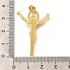 Religion Themed Rack Plating Brass Micro Pave Cubic Zirconia Pendants KK-L226-007G-16-3